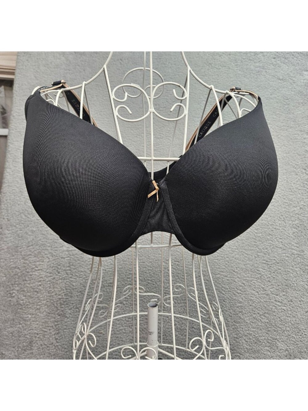 Cacique Black Balconette lightly Lined Bra 42G Adjustable Straps